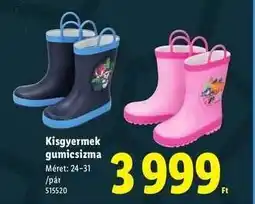Lidl Kisgyermek gumicsizma ajánlat