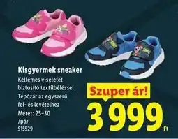 Lidl Kisgyermek sneaker ajánlat