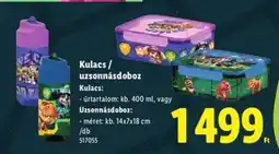 Lidl Kulacs / uzsonnásdoboz ajánlat