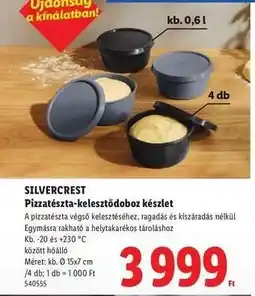 Lidl SILVERCREST Pizzatészta-kelesztődoboz készlet ajánlat