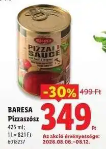 Lidl BARESA Pizzaszósz ajánlat