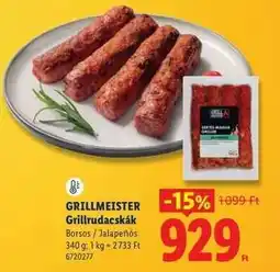 Lidl GRILLMEISTER Grillrudacskák ajánlat