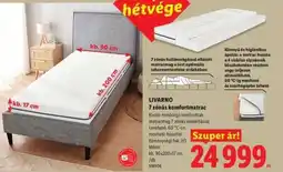 Lidl Livarno 7 zónás komfortmatrac ajánlat