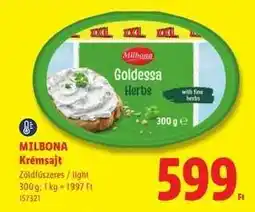 Lidl MILBONA Krémsajt ajánlat