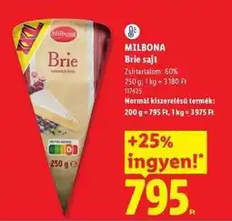 Lidl Milbona Brie sajt ajánlat