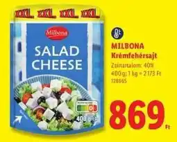 Lidl MILBONA Krémfehérsajt ajánlat