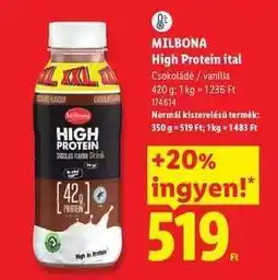 Lidl MILBONA High Protein ital ajánlat