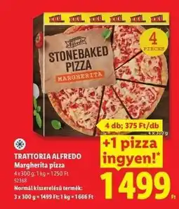 Lidl TRATTORIA ALFREDO Margherita pizza ajánlat