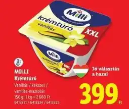 Lidl MILLI Krémtúró ajánlat