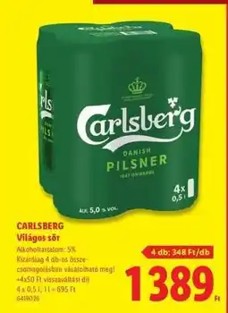Lidl CARLSBERG Világos sör ajánlat