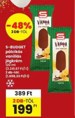 Interspar S-BUDGET pálcikás vaníliás jégkrém ajánlat