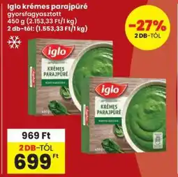Interspar Iglo krémes parajpüré ajánlat