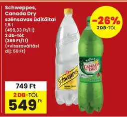 Interspar Schweppes, Canada Dry szénsavas üdítőital ajánlat