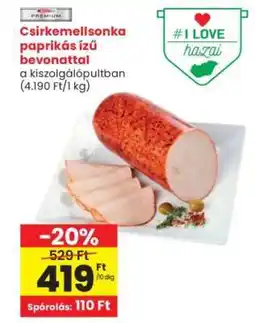 Interspar Csirkemellsonka paprikás ízű bevonattal ajánlat