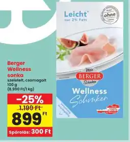 Interspar Berger Wellness sonka ajánlat