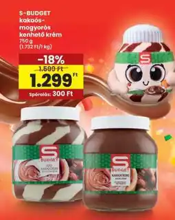 Interspar S-BUDGET kakaós-mogyorós kenhető krém ajánlat