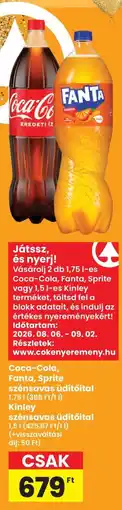 Interspar Coca-Cola, Fanta, Sprite szénsavas üdítőital ajánlat
