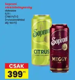 Interspar Soproni sörkülönlegesség ajánlat