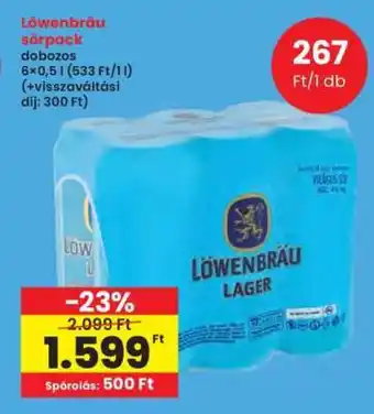 Interspar Löwenbräu sörpack ajánlat