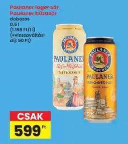 Interspar Paulaner lager sör, Paulaner búzasör ajánlat