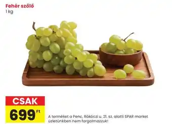 Spar Fehér szőlő ajánlat
