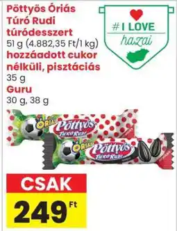Spar Pöttyös Óriás Túró Rudi túródesszert ajánlat