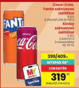 Spar Coca-Cola, Fanta szénsavas üdítőital ajánlat