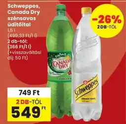 Spar Schweppes, Canada Dry szénsavas üdítőital ajánlat