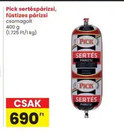 Spar Pick sertéspárizsi, füstízes párizsi ajánlat
