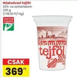 Spar Nádudvari tejföl ajánlat