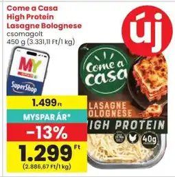 Spar Come a Casa High Protein Lasagne Bolognese ajánlat
