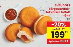 Spar S-BUDGET sárgabaracklekvárral töltött fánk ajánlat