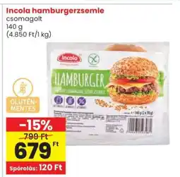 Spar Incola hamburgerzsemle ajánlat