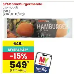 Spar SPAR hamburgerzsemle ajánlat