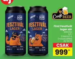 Spar First Fesztivál lager sör ajánlat