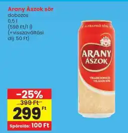 Spar Arany Ászok sör ajánlat