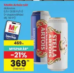 Spar Stella Artois sör ajánlat
