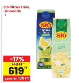 Spar Sió Citrus Friss, Limonádé ajánlat
