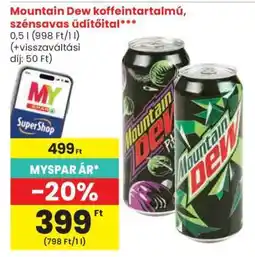 Spar Mountain Dew koffeintartalmú, szénsavas üdítőital ajánlat