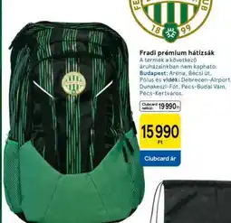 Tesco Fradi prémium hátizsák ajánlat