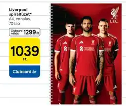 Tesco Liverpool spirálfüzet ajánlat