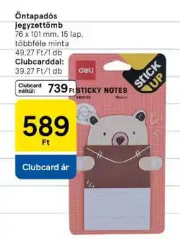 Tesco Öntapadós jegyzettömb ajánlat