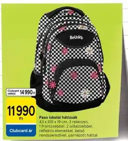 Tesco Paso iskolai hátizsák ajánlat