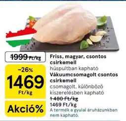 Tesco Friss magyar csontos csirkemell ajánlat