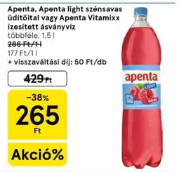 Tesco Apenta, Apenta light szénsavas üdítőital vagy Apenta Vitamixx ízesített ásványvíz ajánlat