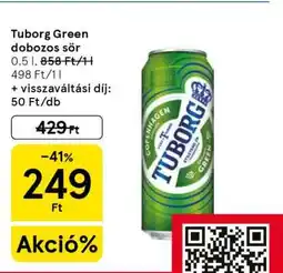 Tesco Tuborg Green dobozos sör ajánlat