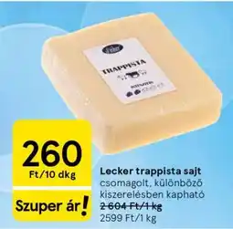 Tesco Lecker Trappista sajt ajánlat
