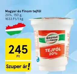 Tesco Magyar és Finom tejföl ajánlat