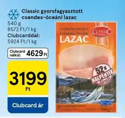 Tesco Classic gyorsfagyasztott csendes-óceáni lazac ajánlat