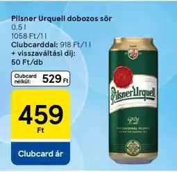 Tesco Pilsner Urquell Dobozos Sör ajánlat